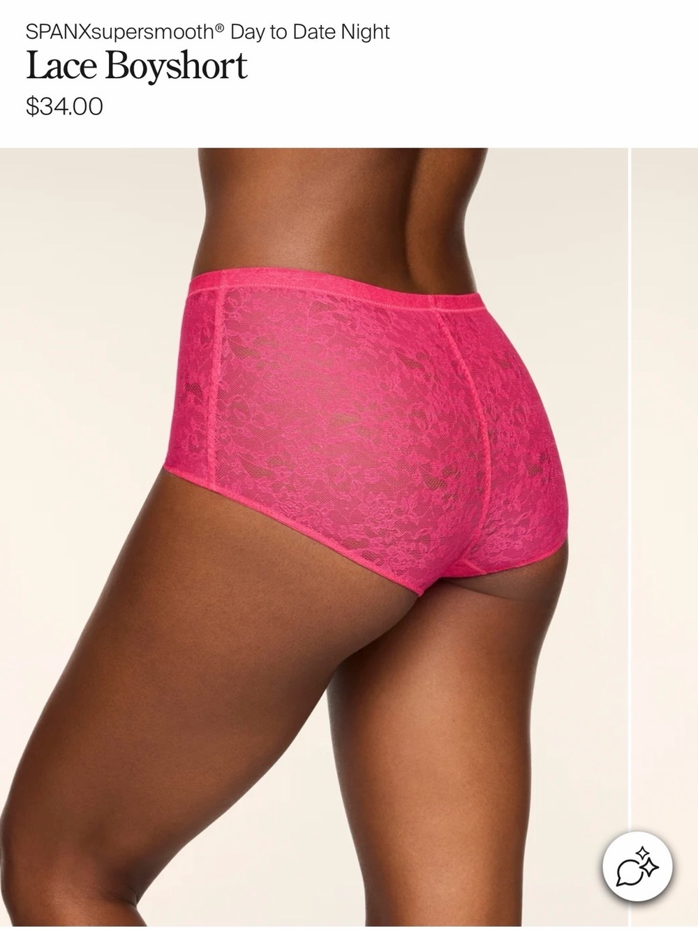 SPANX SPANXsupersmooth® Day to Date Night Lace Boyshort - Pink Size L